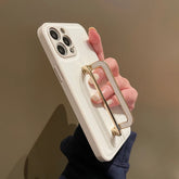 Lychee Leather Shockproof Phone Case with Holder